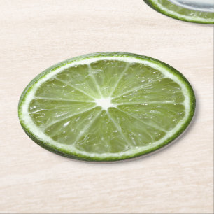 Posavasos Redondo De Papel Lime Paper Coasters
