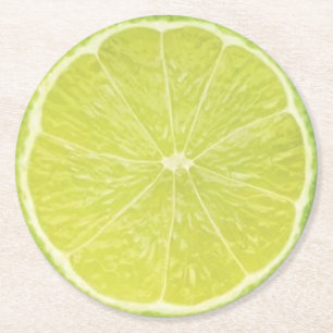Posavasos Redondo De Papel Lime Slice