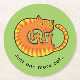 Posavasos Redondo De Papel Lindo Gato, gato, gatito