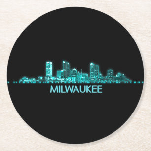 Posavasos Redondo De Papel Línea aérea de Milwaukee