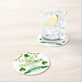 Posavasos Redondo De Papel Little Shamrock St. Patrick's Day Baby Shower