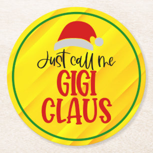 Posavasos Redondo De Papel Llámame Gigi Claus-56374