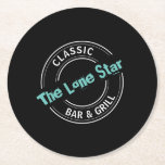 Posavasos Redondo De Papel Logo de Classic Bar & Grill, Pub/Cervecería<br><div class="desc">Logo clásico de Bar & Grill,  posavasos de papel pub/cervecería de la tienda de tarjetas de visita.</div>