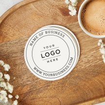 Logotipo blanco personalizado redondo de la empres