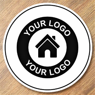 Posavasos Redondo De Papel Logotipo comercial de personalizado