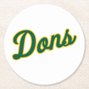 Posavasos Redondo De Papel Logotipo de Dons Script