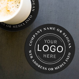Posavasos Redondo De Papel Logotipo de empresa o profesional moderno de marca