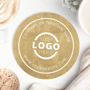 Posavasos Redondo De Papel Logotipo de promoción de negocios para personaliza
