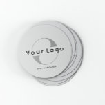 Posavasos Redondo De Papel Logotipo en Gray   Black Text Company Business<br><div class="desc">Máscaras de papel con logotipo duradero y absorbente con un diseño sencillo y mínimo disponible en varios colores para adaptarse a su identidad de marca. Añade tu logotipo y texto.</div>
