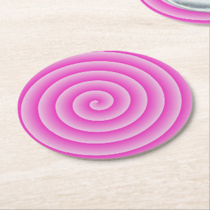 Posavasos Redondo De Papel Lollypop rosa
