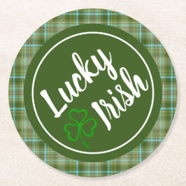 Posavasos Redondo De Papel Lucky Irish St Patricks Day Fiesta