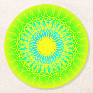 Posavasos Redondo De Papel Mandala