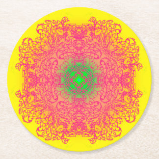 Posavasos Redondo De Papel mandala