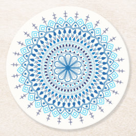 Posavasos Redondo De Papel Mandala