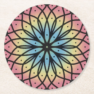 Posavasos Redondo De Papel Mandala