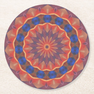 Posavasos Redondo De Papel Mandala de Diversidades Infinitas