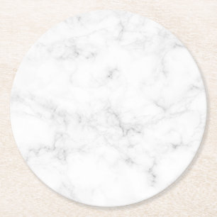 Posavasos Redondo De Papel Marble Coasters