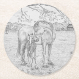 Posavasos Redondo De Papel Mare y posta