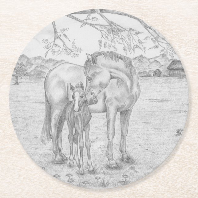 Posavasos Redondo De Papel Mare y posta (Anverso)