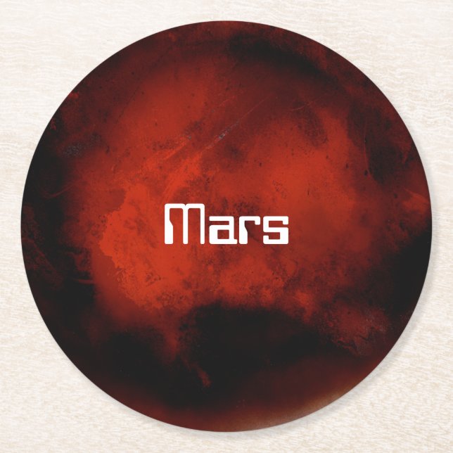 Posavasos Redondo De Papel Mars (Anverso)