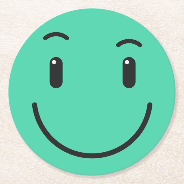 Posavasos Redondo De Papel Máscaras de papel liso 2/9 (Anverso)