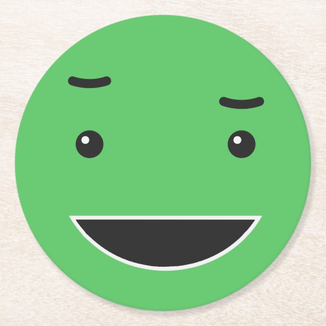 Posavasos Redondo De Papel Máscaras de papel liso 5/9 (Anverso)