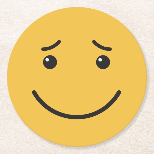 Posavasos Redondo De Papel Máscaras de papel liso 6/9 (Anverso)