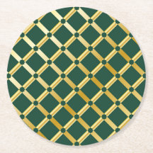 Máster de papel de inspiración árabe verde y dorad