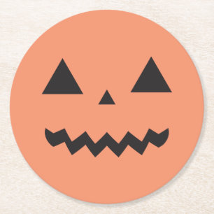 Posavasos Redondo De Papel Máster de papel Jack O'Lantern