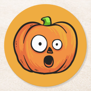 Posavasos Redondo De Papel Máster de papel para calabazas de Halloween 5