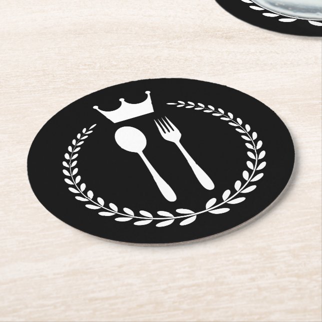 Posavasos Redondo De Papel Máster de Personalizado masivo - Impreso para la m (En perspectiva)