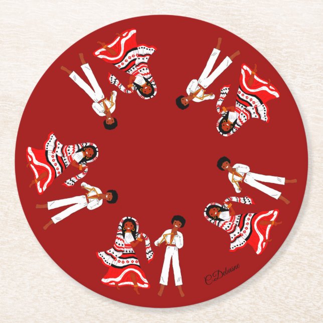 Posavasos Redondo De Papel Mayotte, Comores, Océan Indien (Anverso)