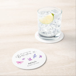 Posavasos Redondo De Papel Me Da Mariposas