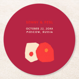 Posavasos Redondo De Papel Me encanta la máquina de papel