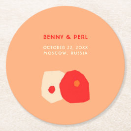 Posavasos Redondo De Papel Me encanta la máquina de papel