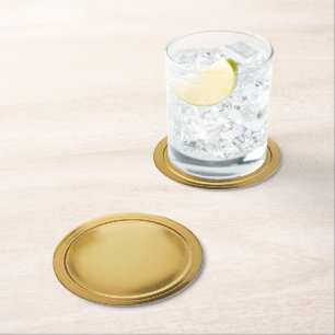 Posavasos Redondo De Papel Medalla de Oro del Premio de Excelencia Elegante c