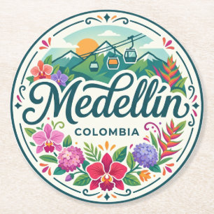 Posavasos Redondo De Papel Medellín Colombia