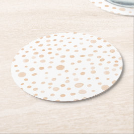 Posavasos Redondo De Papel Melon Confetti Water Dots Paper Coaster