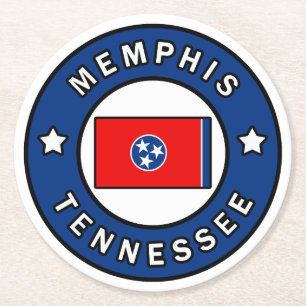 Posavasos Redondo De Papel Memphis Tennessee