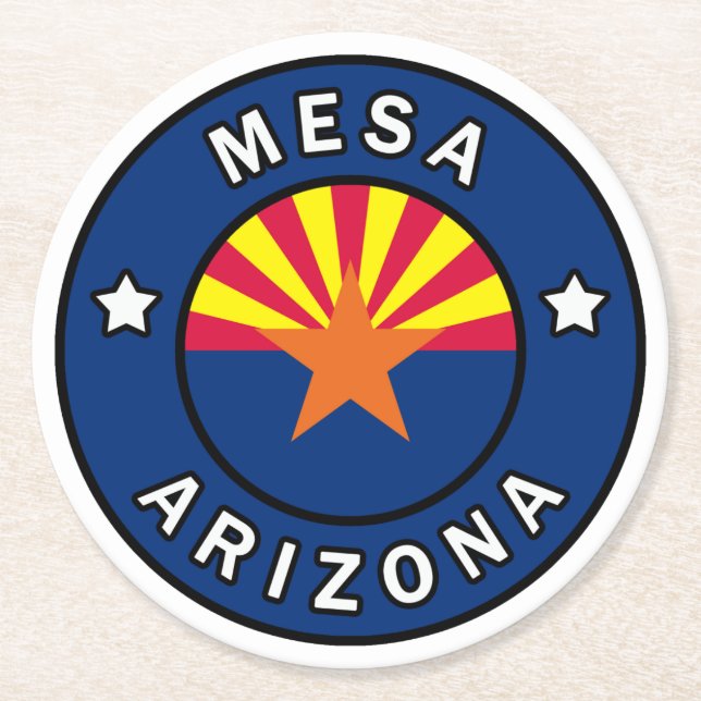 Posavasos Redondo De Papel Mesa Arizona (Anverso)