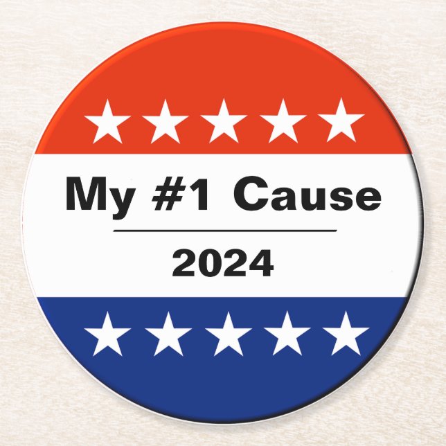 Posavasos Redondo De Papel Mi edición electoral de 2024 (Anverso)