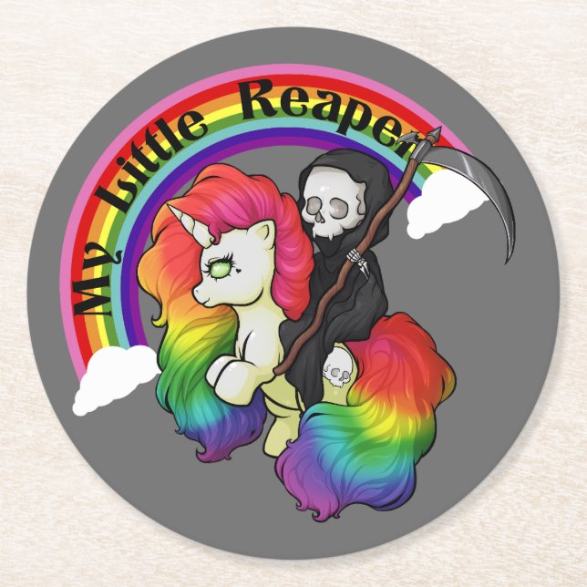 Posavasos Redondo De Papel Mi pequeño pañal (Anverso)