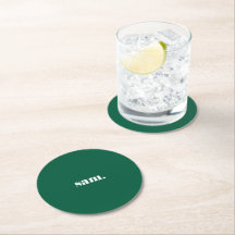 Minimalista negrita texto personalizado verde