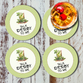 Posavasos Redondo De Papel Mint Julep Derby