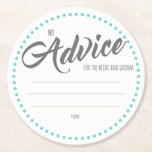 Posavasos Redondo De Papel Mis "dos centavos " (Anverso)