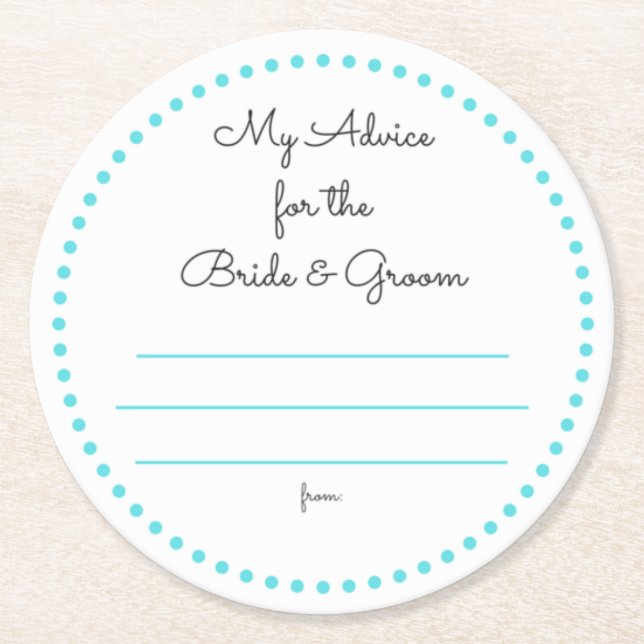 Posavasos Redondo De Papel mis "dos centavos " (Anverso)