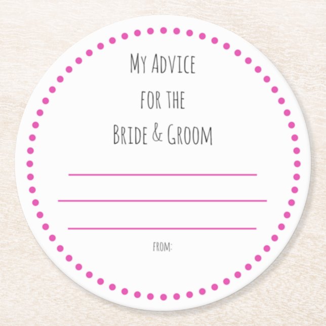 Posavasos Redondo De Papel mis "dos centavos" (Anverso)