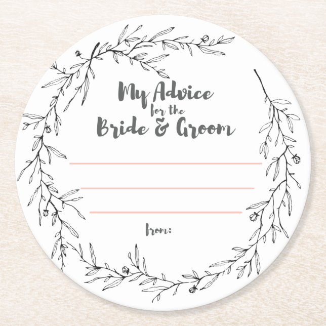 Posavasos Redondo De Papel mis "dos centavos " (Anverso)