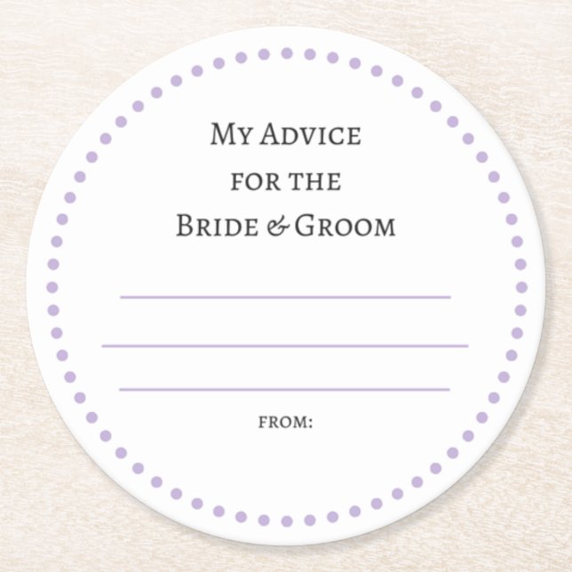 Posavasos Redondo De Papel mis "dos centavos" (Anverso)