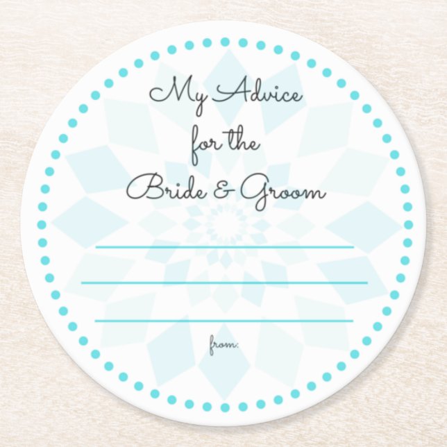 Posavasos Redondo De Papel mis "dos centavos " (Anverso)